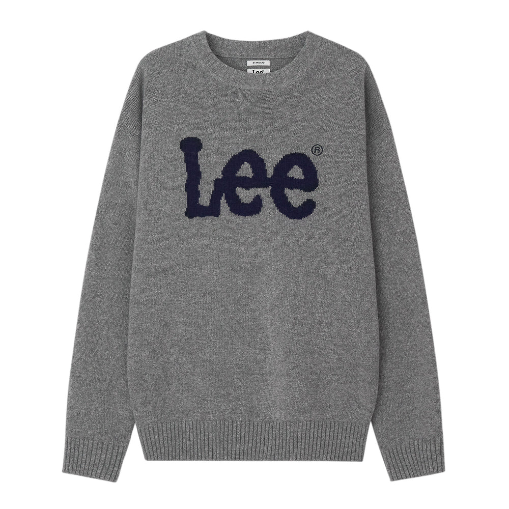 LEE Big Twitch Logo Knit Grey