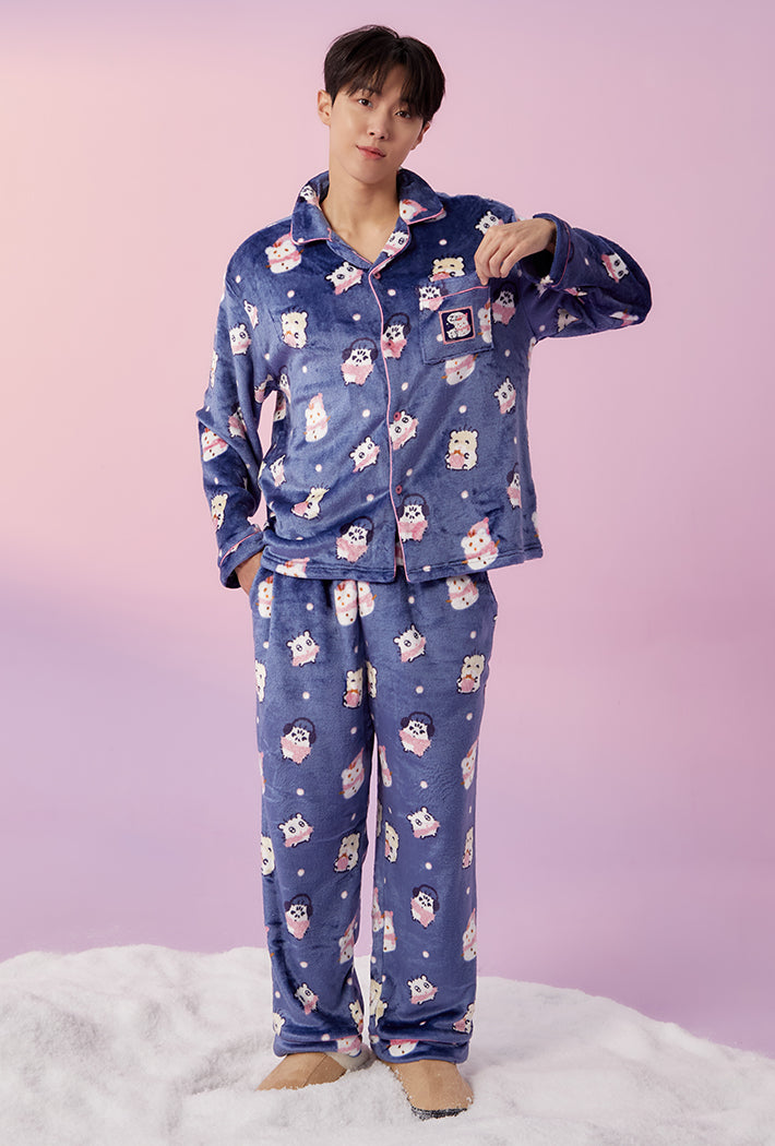 SPAO x Cursed_Hamham Sleeping Pajamas NAVY