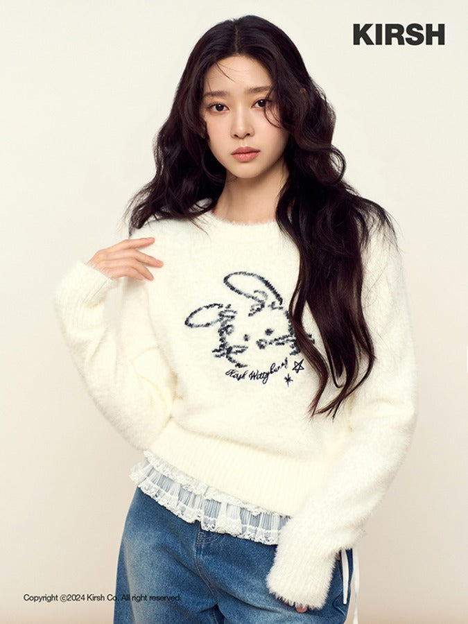 KIRSH WITTY BUNNY JACQUARD KNIT IVORY