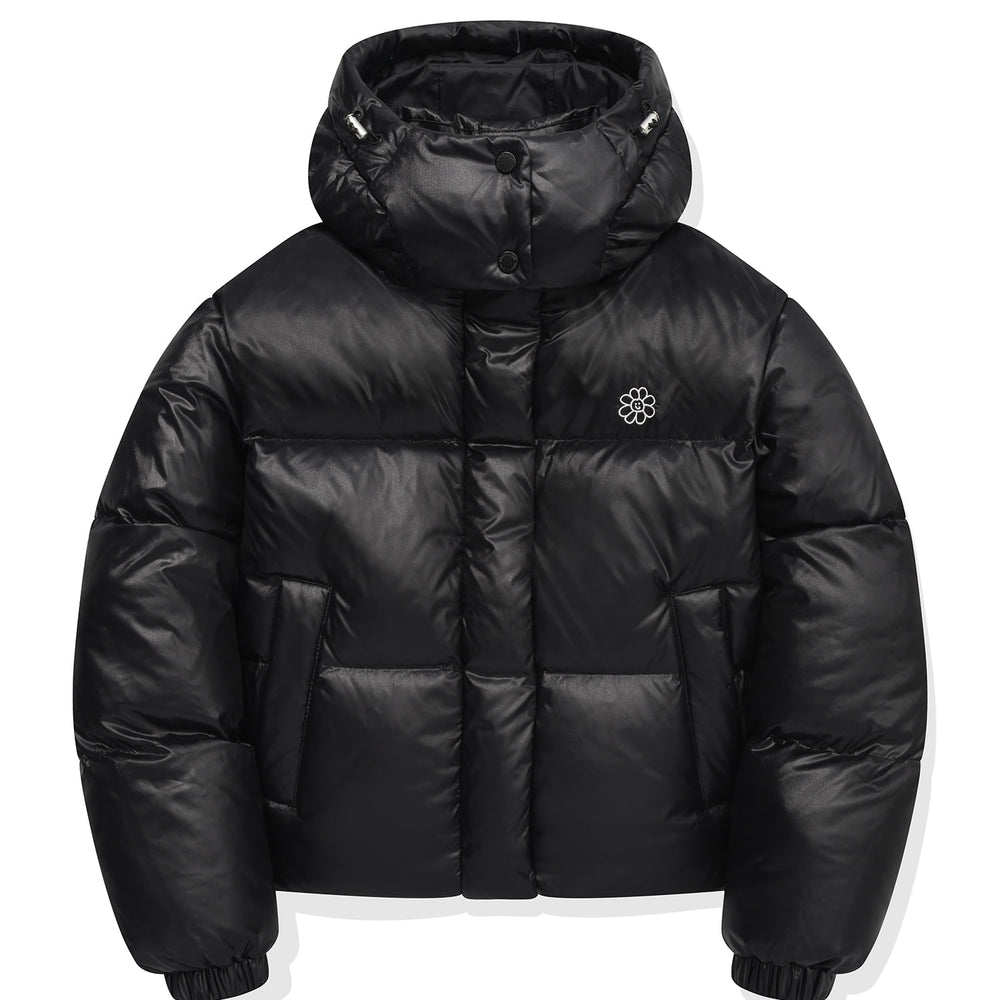 
                  
                    Glossy Short Hooded down Jacket Black
                  
                