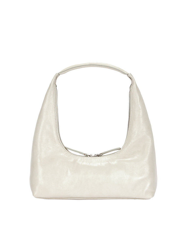 MARGESHERWOOD HOBO SHOULDER_cream glossy plain