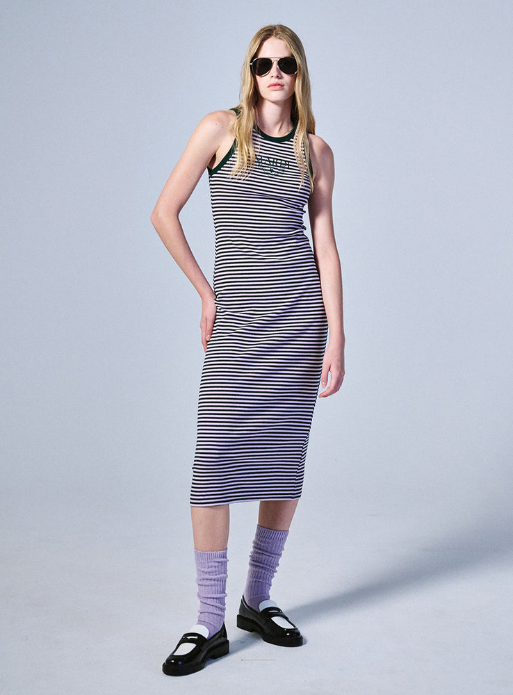 MARDI MAXI DRESS SLEEVELESS ALUMNI CLASSIQUE_PURPLE GREEN