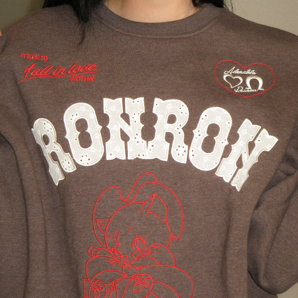 
                  
                    RONRON WESTERN CAT LACE PATCH SWEATSHIRT BROWN
                  
                