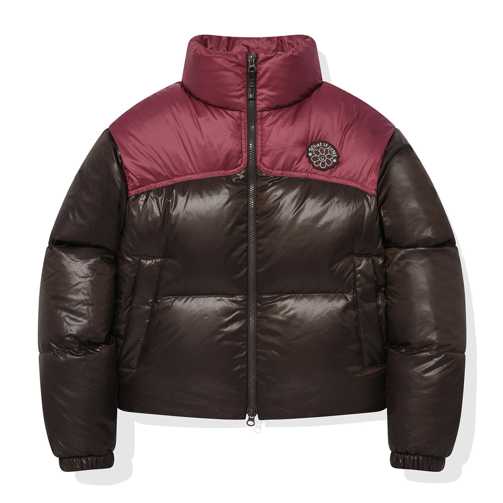 
                  
                    Color Block Down Short Puffer Brown
                  
                