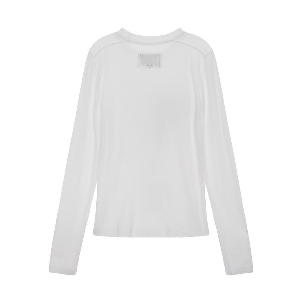 
                  
                    MATIN KIM DOT GRAPHIC LOGO LETTERING TOP IN WHITE
                  
                