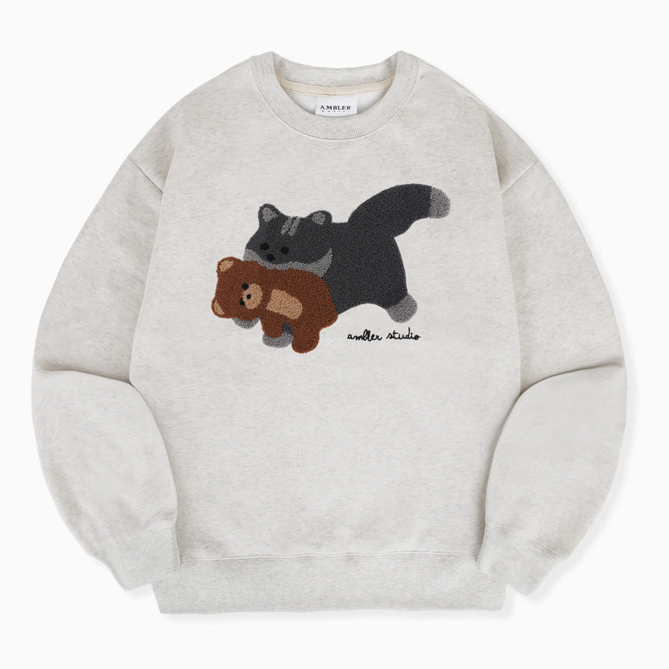 
                  
                    AMBLER Cat Biting Teddy Bear Overfit Sweatshirt
                  
                