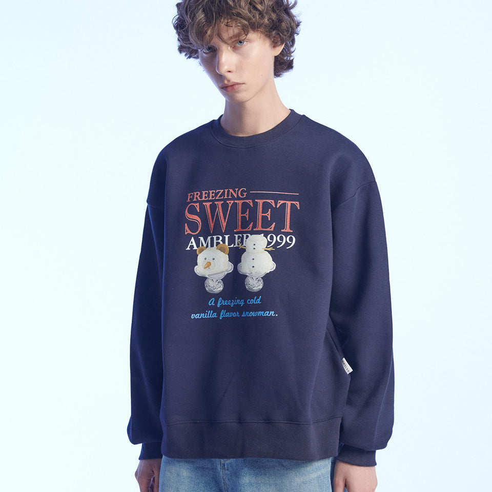 AMBLER Vanilla Flavor Snowman Overfit Sweatshirt