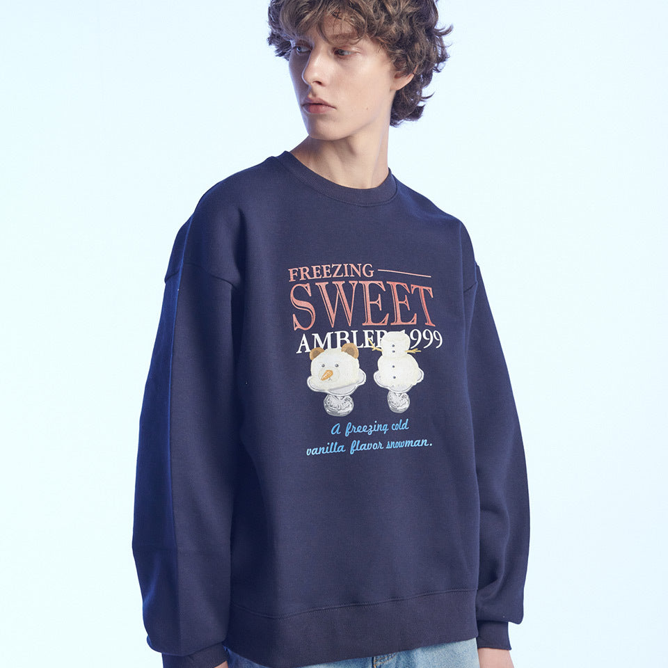 AMBLER Vanilla Flavor Snowman Overfit Sweatshirt