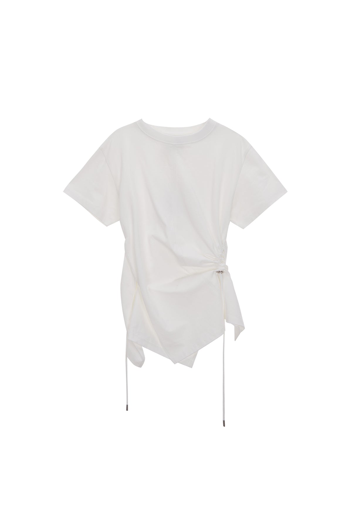 MATIN KIM STRING SLIT DETAIL TOP IN WHITE