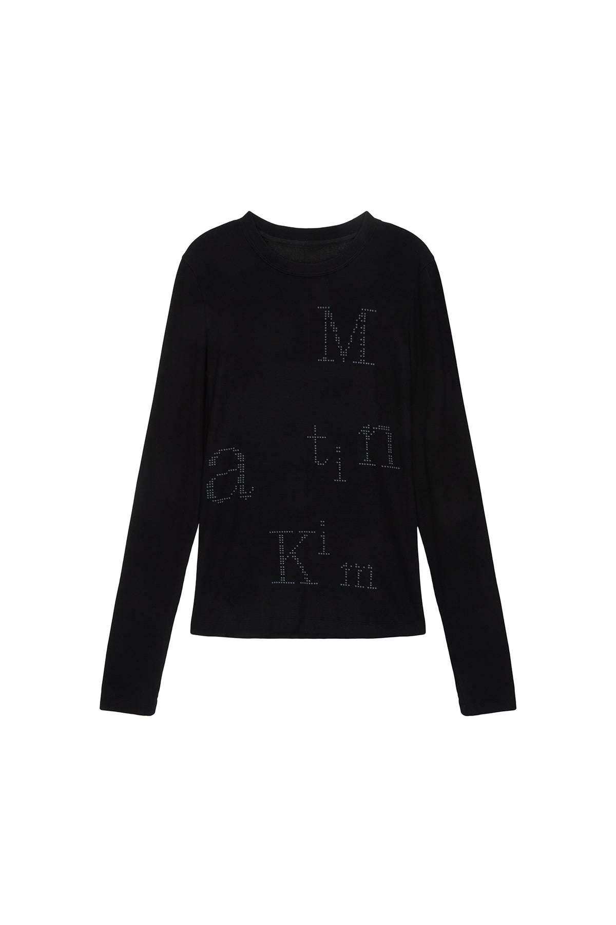 MATIN KIM DOT GRAPHIC LOGO LETTERING TOP IN BLACK