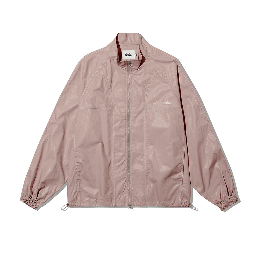 O!Oi LAYERED LOGO COATING WINDBREAKER PINK