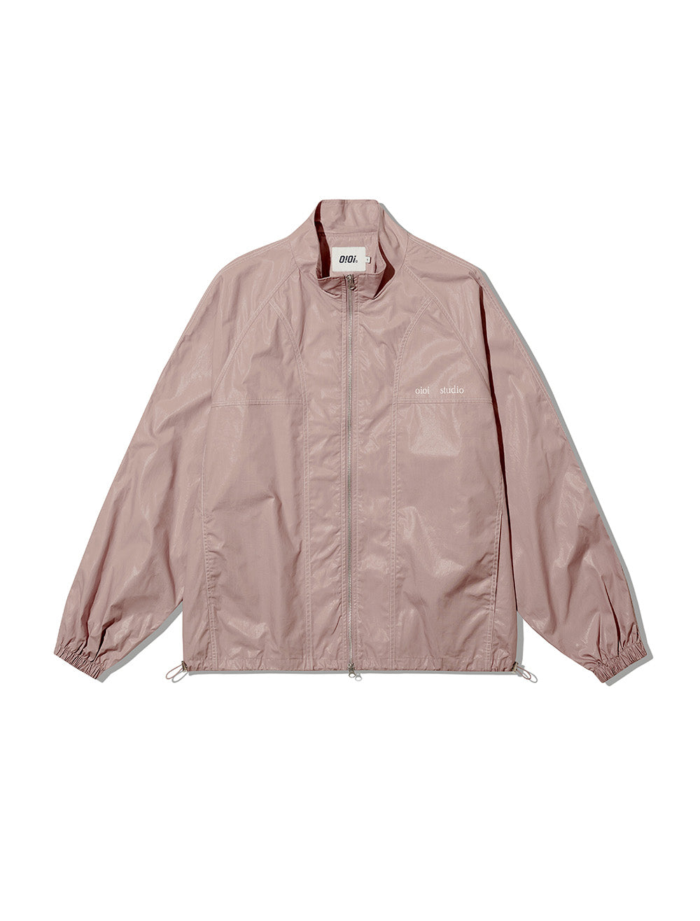 O!Oi LAYERED LOGO COATING WINDBREAKER PINK