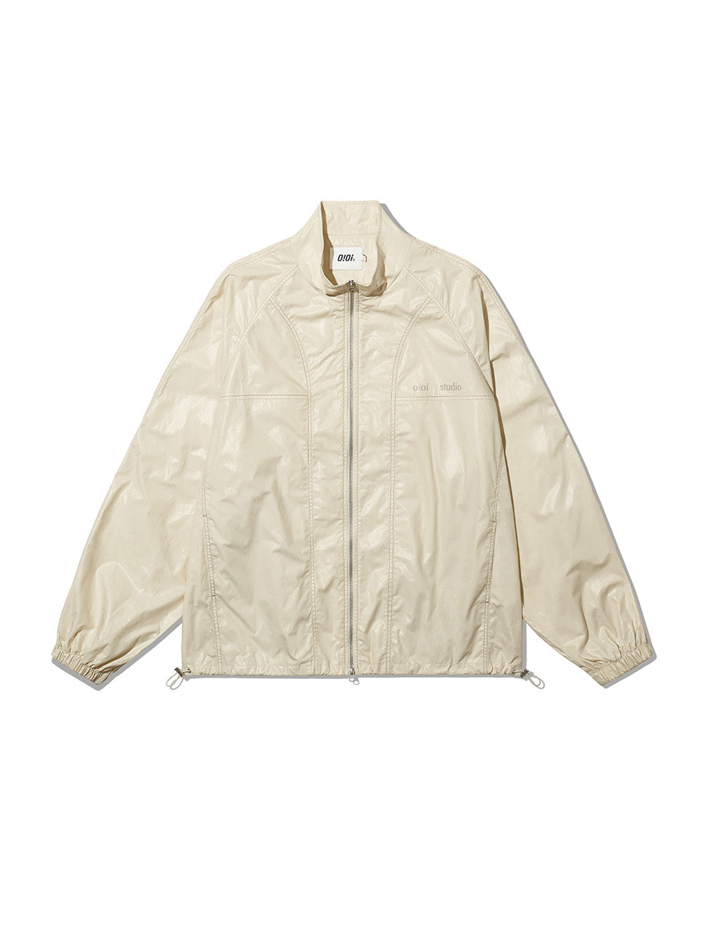 O!Oi LAYERED LOGO COATING WINDBREAKER IVORY