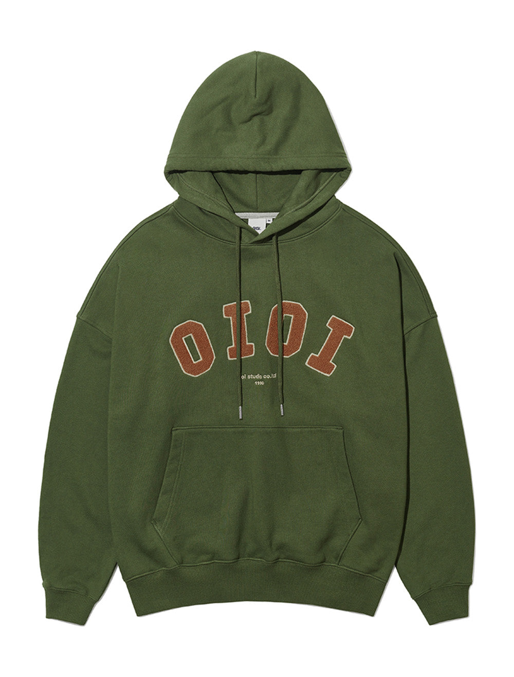 O!Oi SIGNATURE BOUCLE HOODIE KHAKI