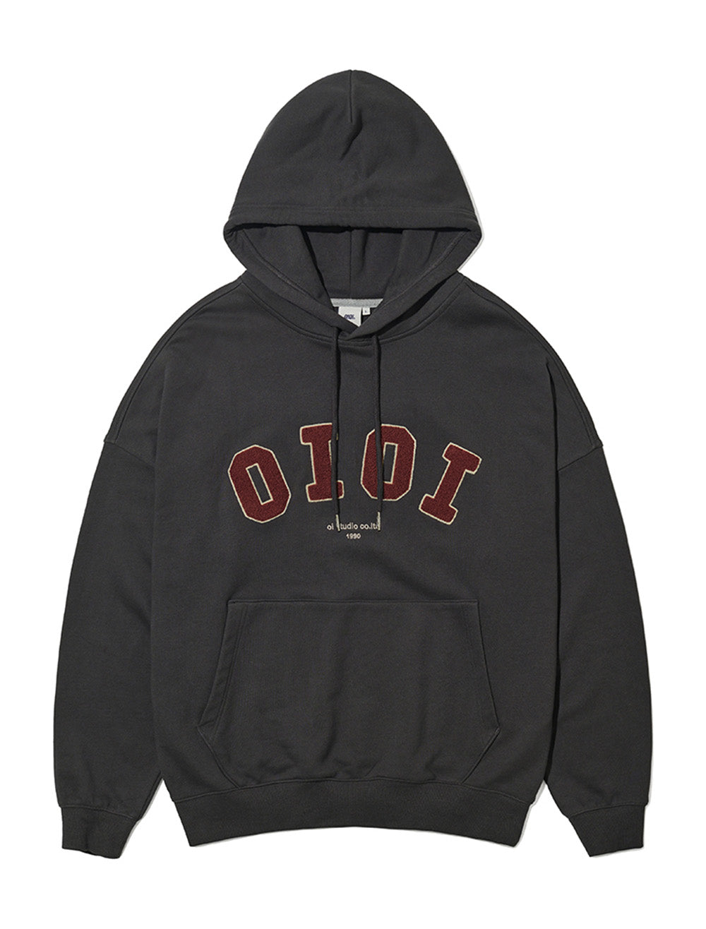 O!Oi SIGNATURE BOUCLE HOODIE DARK GREY