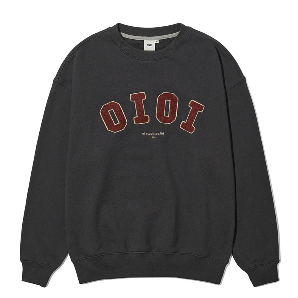 O!Oi SIGNATURE BOUCLE SWEATSHIRT DARK GREY