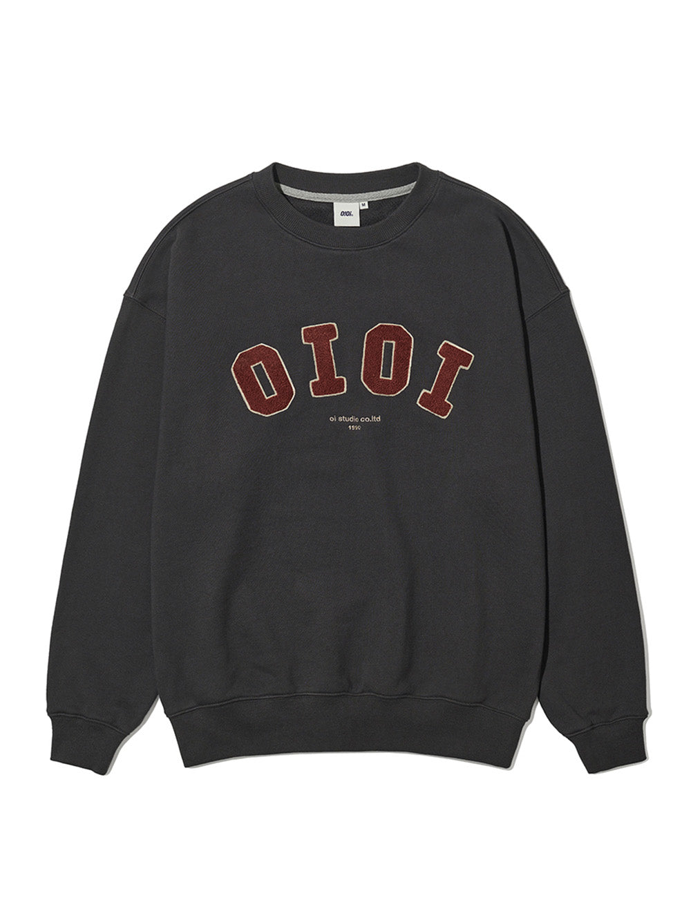 O!Oi SIGNATURE BOUCLE SWEATSHIRT DARK GREY