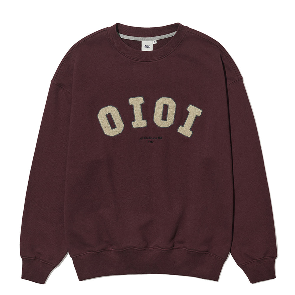 O!Oi SIGNATURE BOUCLE SWEATSHIRT BURGUNDY