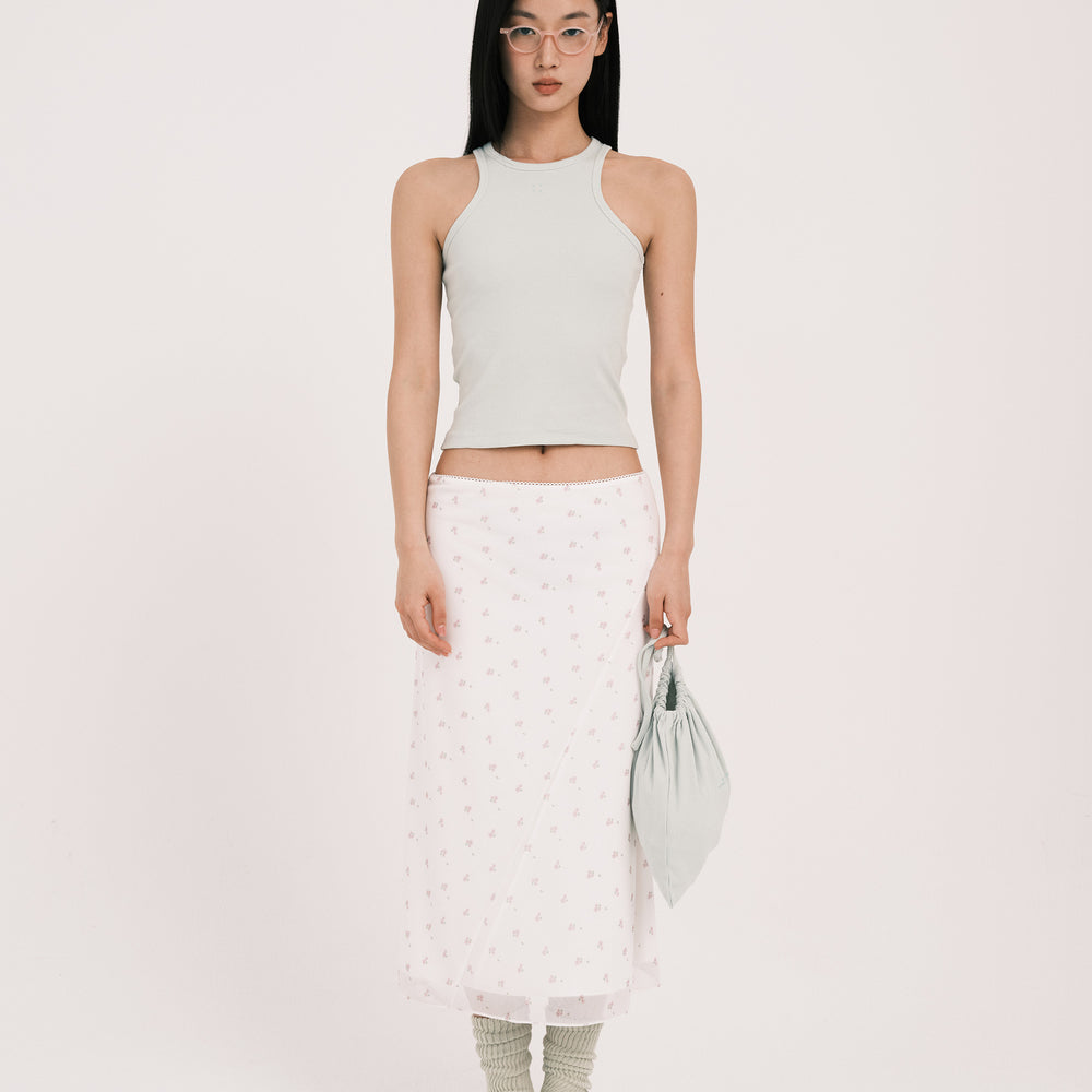 GRVB SHEER FLORAL SKIRT