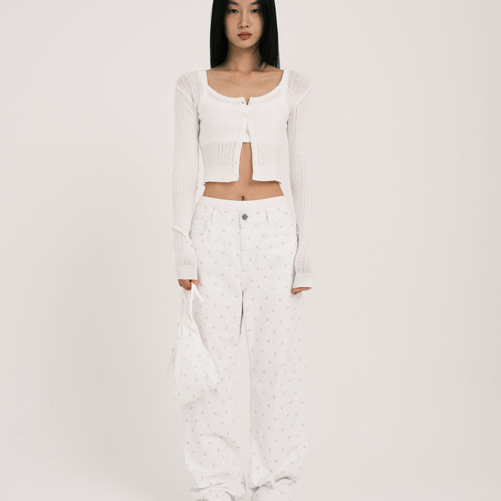 
                      
                        GRVB FLORAL TWILL MINI DUNE PANTS
                      
                    