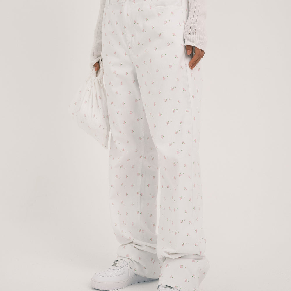 
                      
                        GRVB FLORAL TWILL MINI DUNE PANTS
                      
                    