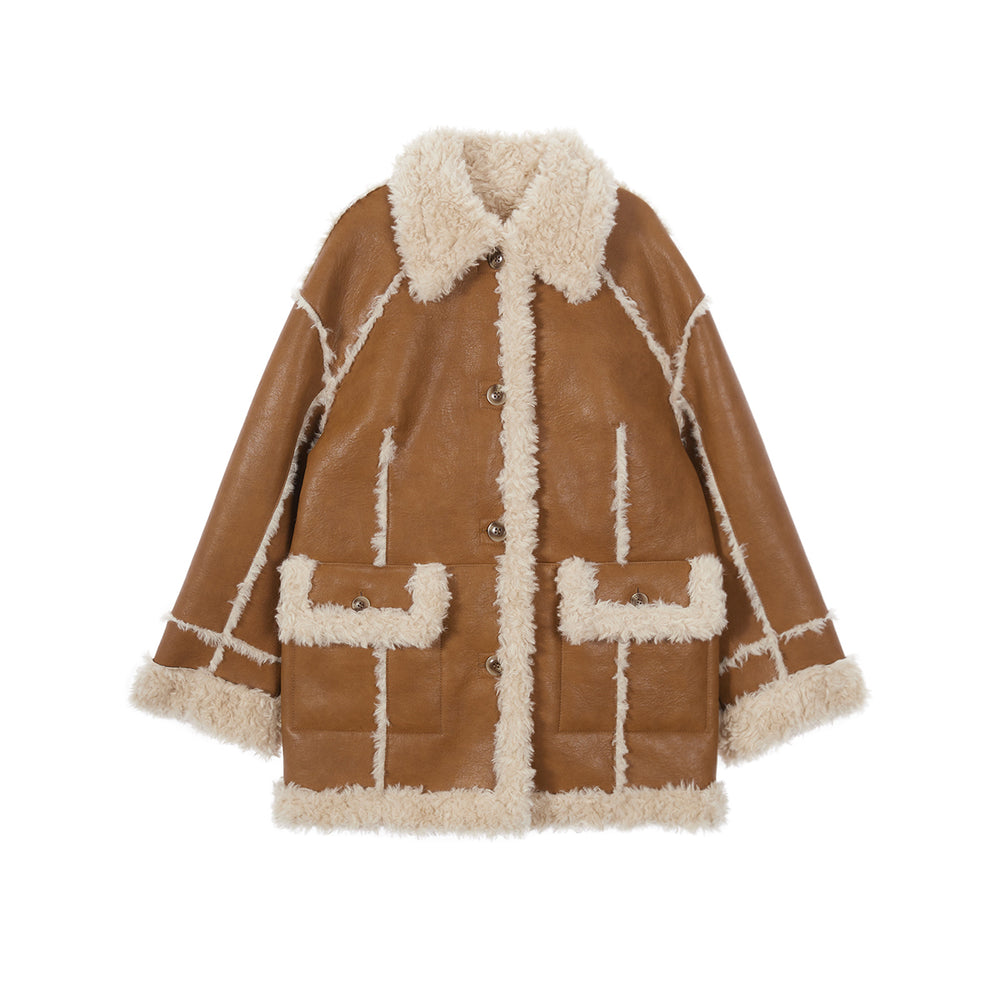 
                      
                        MATIN KIM REVERSIBLE MUSTANG JUMPER IN CAMEL
                      
                    