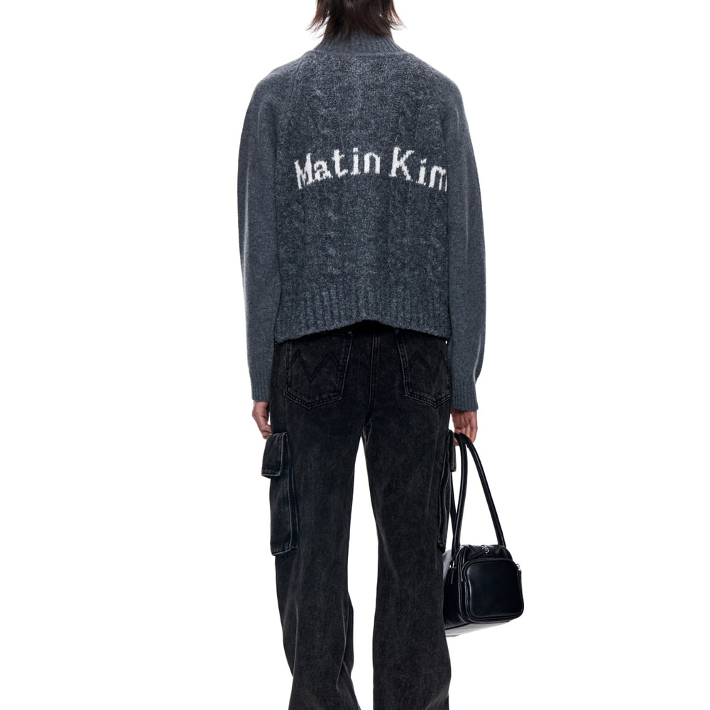 
                  
                    MATIN KIM SPELL POINT CABLE KNIT ZIP UP
                  
                