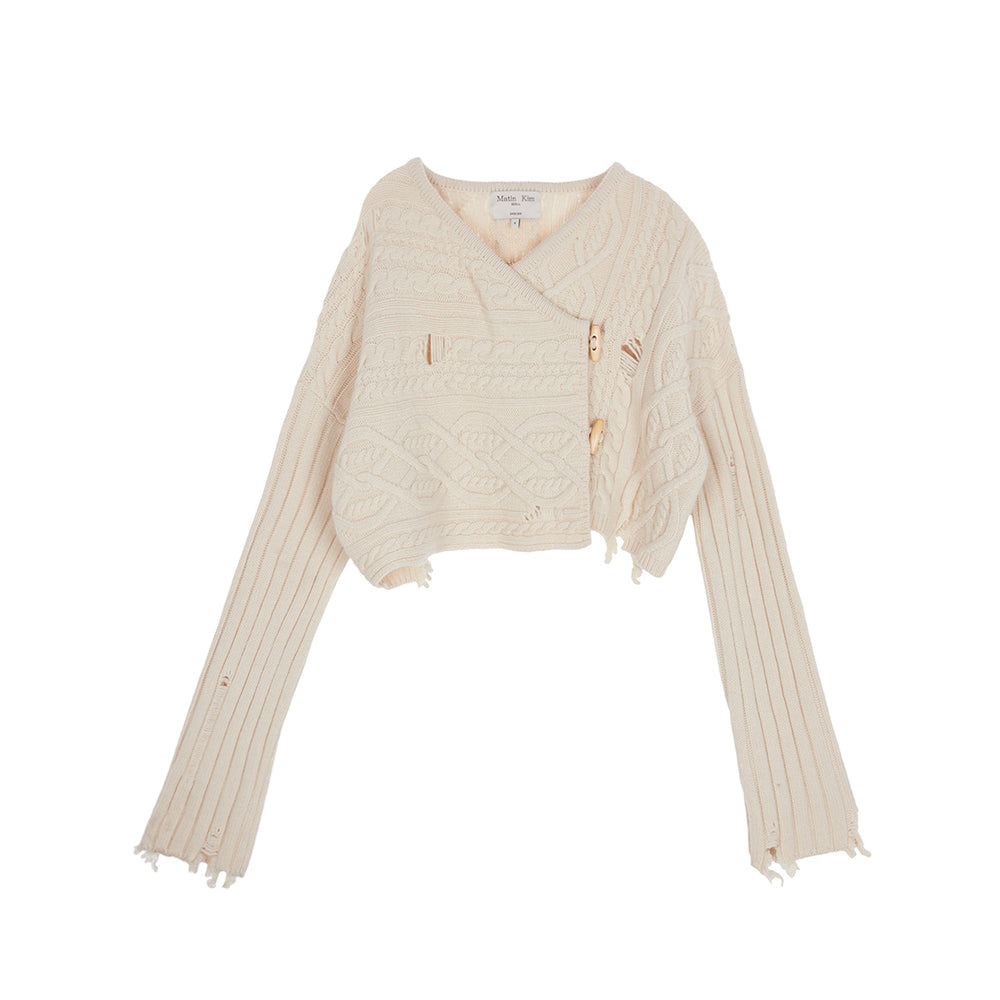 
                  
                    MATIN KIM CABLE SHAWL CARDIGAN
                  
                