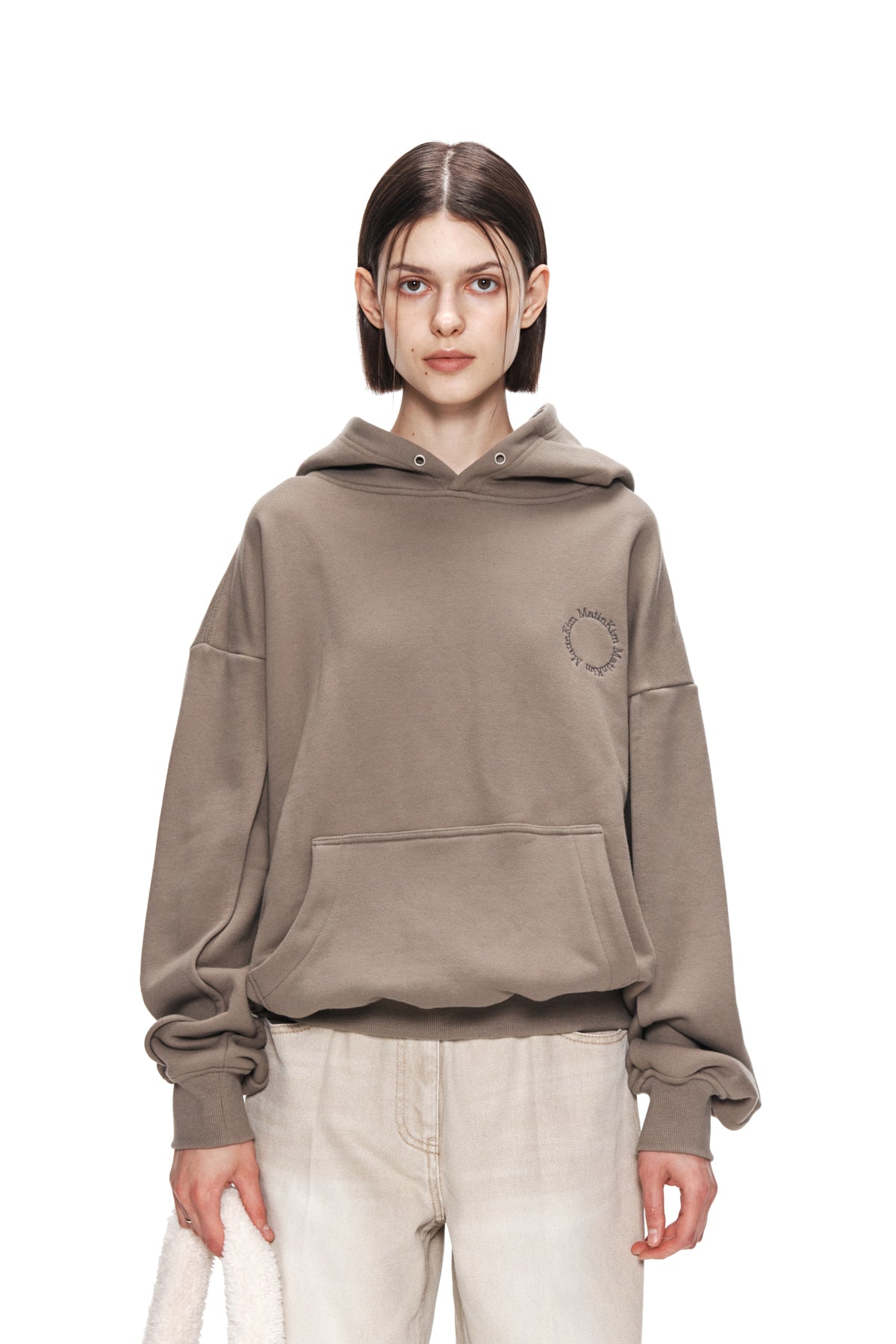 MATIN KIM OBLIQUE POCKET HOODY