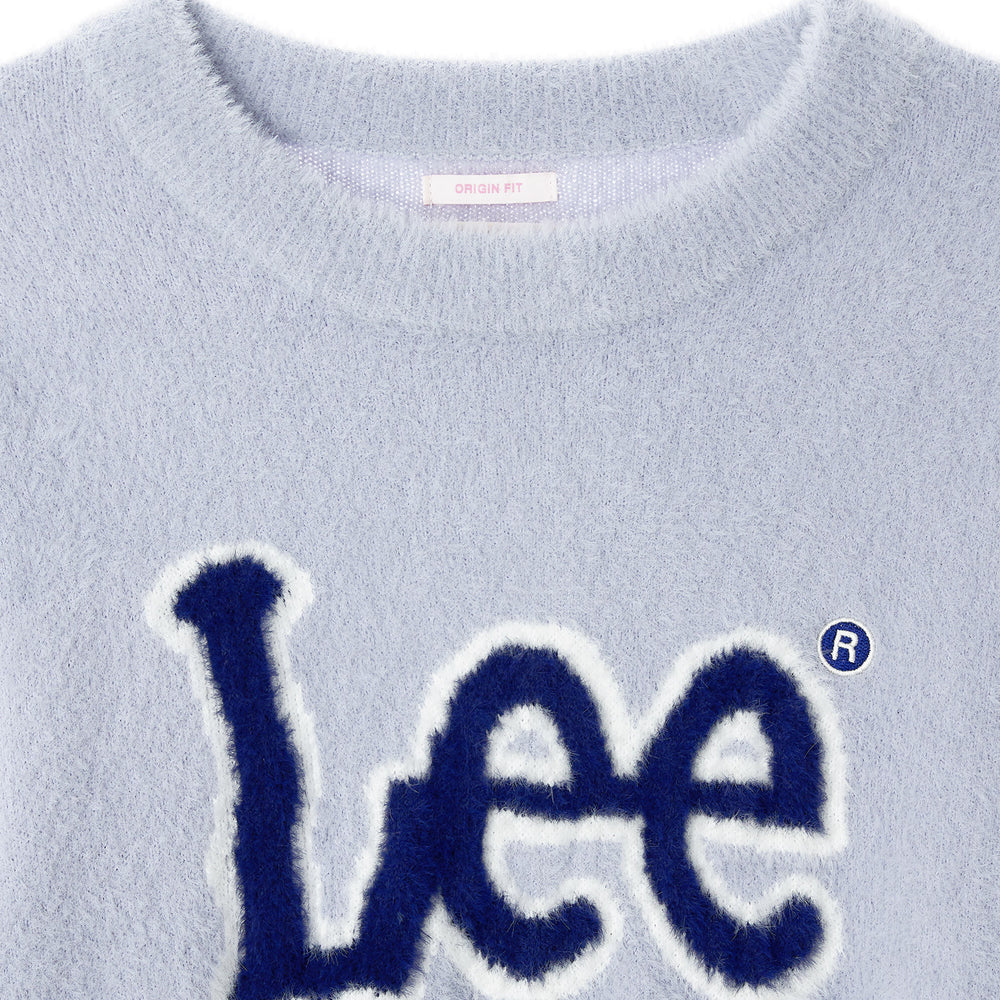 
                  
                    LEE Women's Round Neck Hairy Logo Knit Sky Blue
                  
                