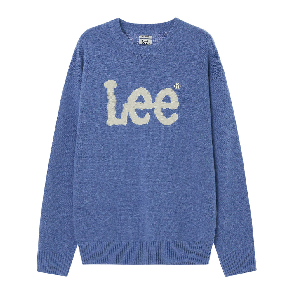 LEE Big Twitch Logo Knit Blue