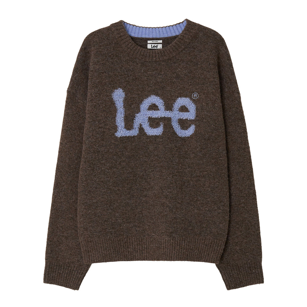 LEE Big Twitch Logo Knit Chocolate