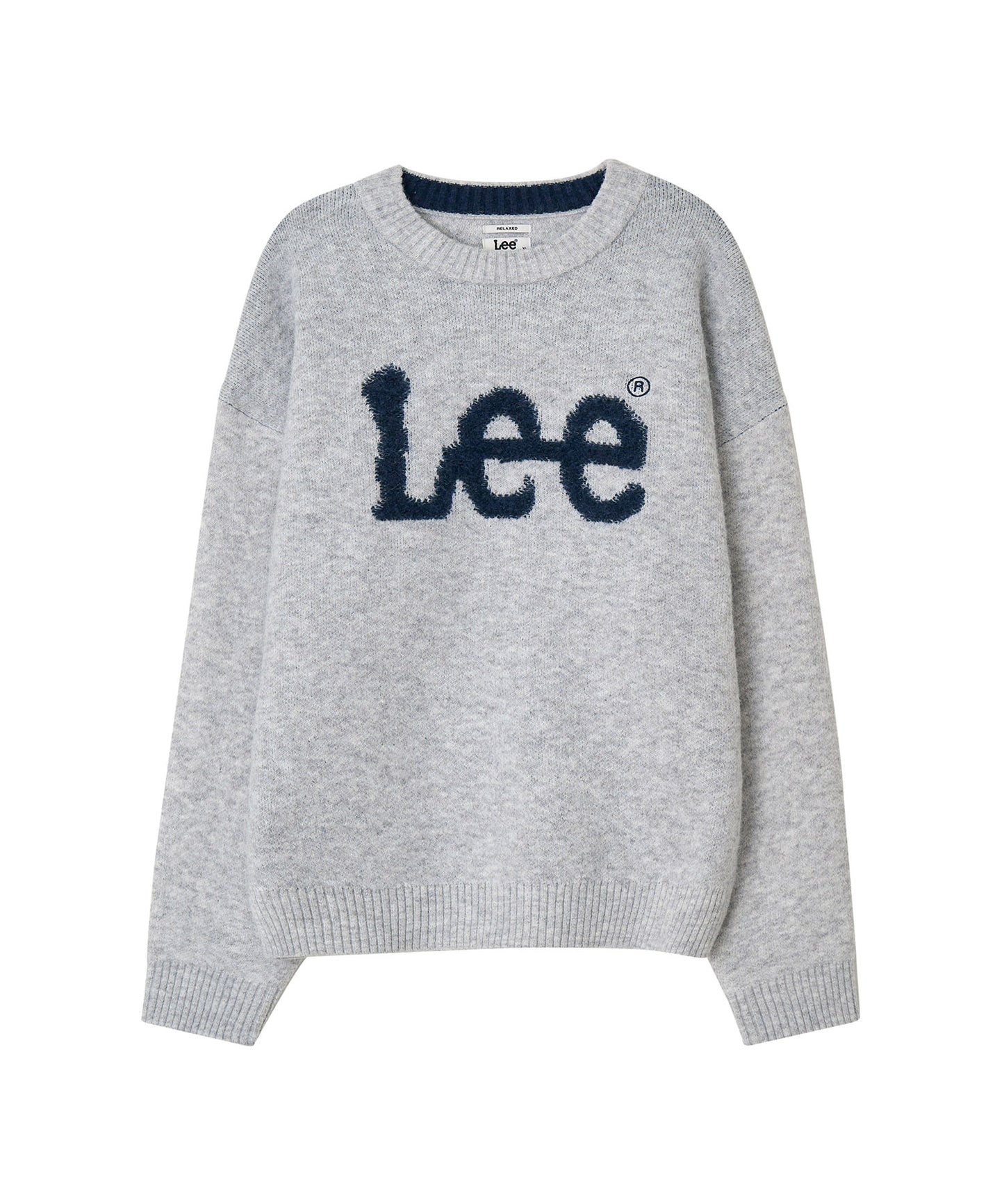 LEE Big Twitch Logo Knit Light Grey