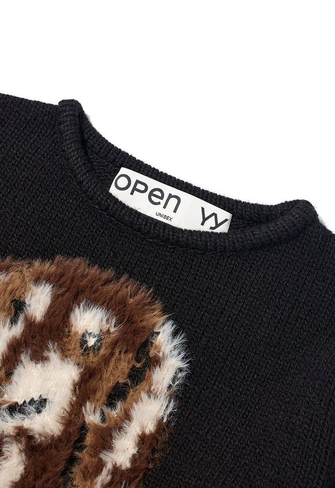 
                  
                    OPEN YY SHAGGY JACQUARD DOG SWEATER BLACK
                  
                