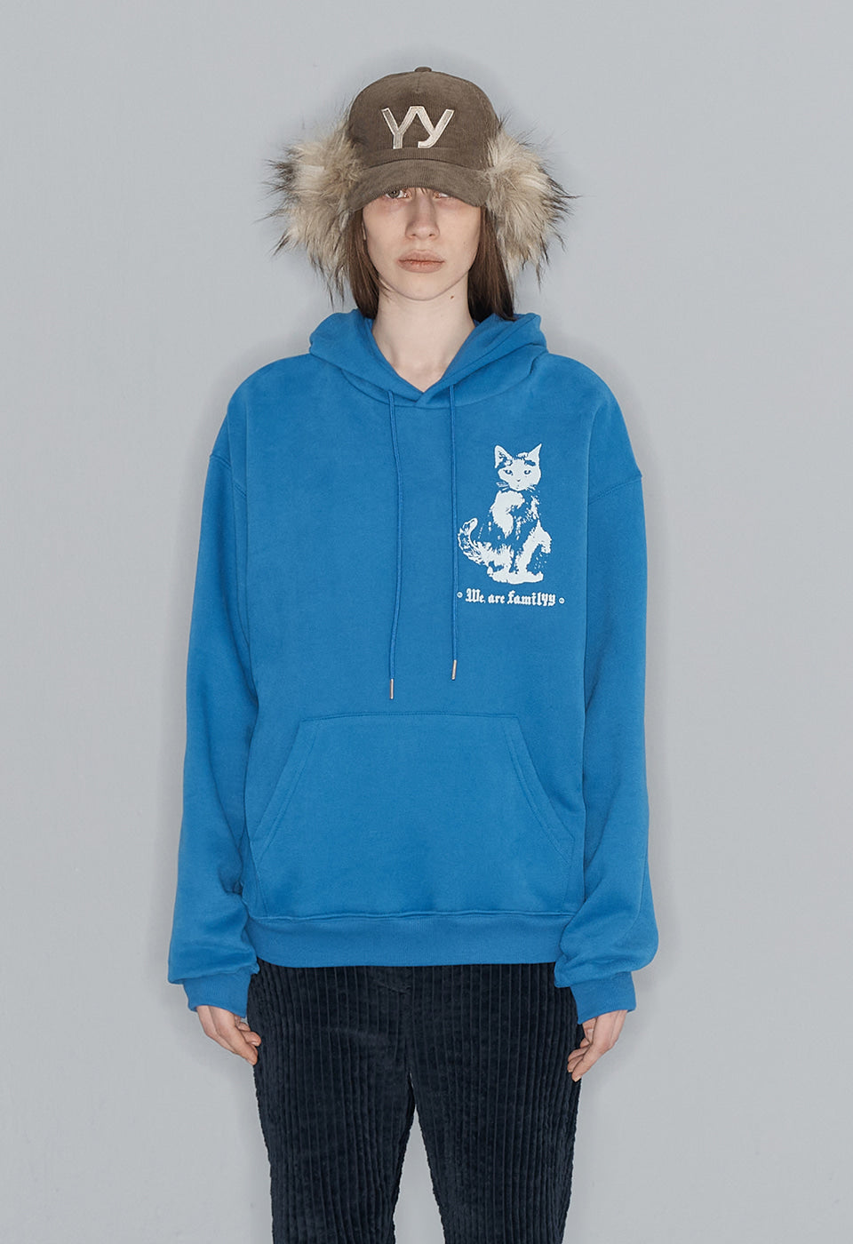 OPEN YY WE ARE FAMILYY HOODIE BLUE