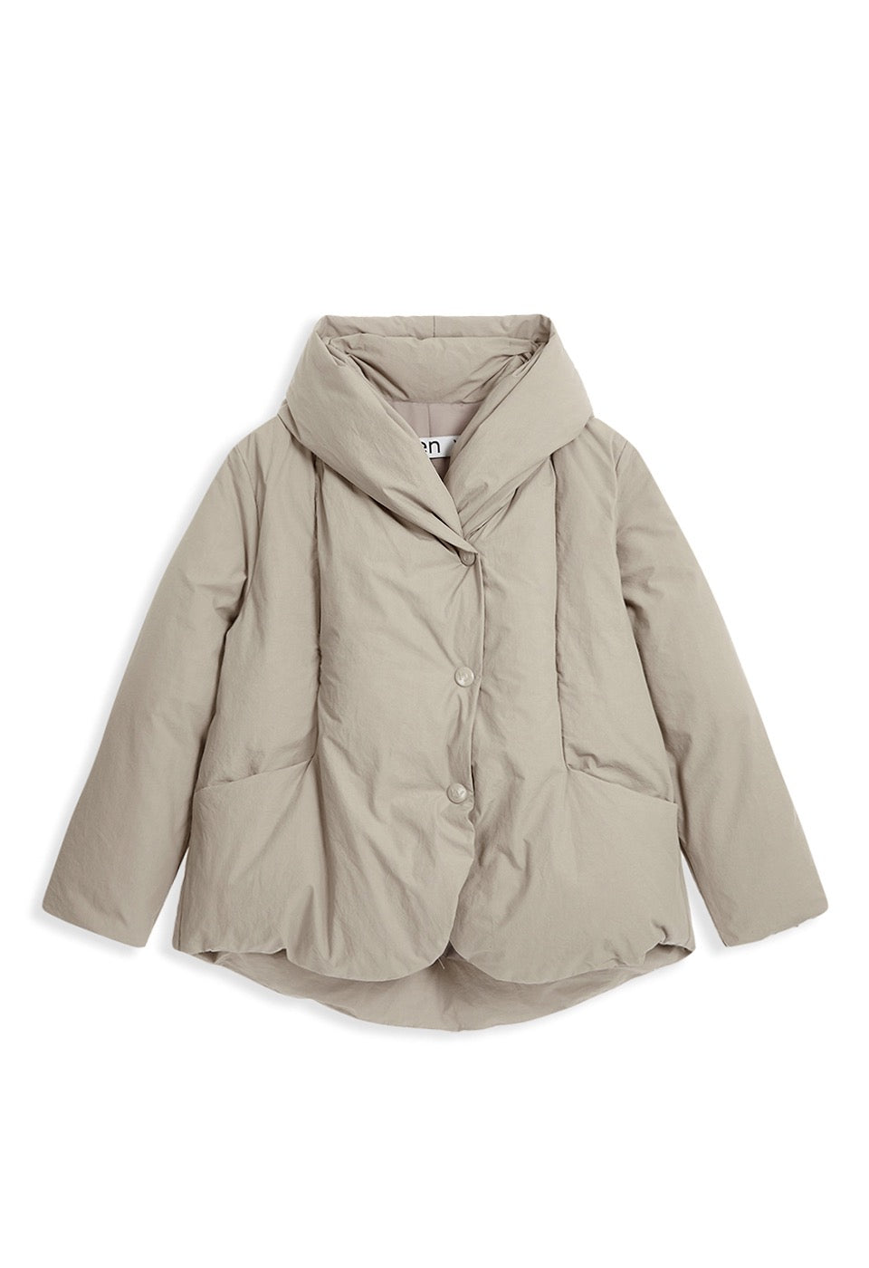 OPEN YY COTTON BLANKET PUFFER BEIGE