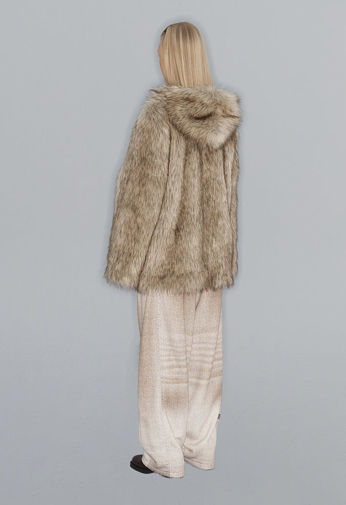 
                  
                    OPEN YY REVERSIBLE FAUX FUR HOOD JACKET BEIGE
                  
                