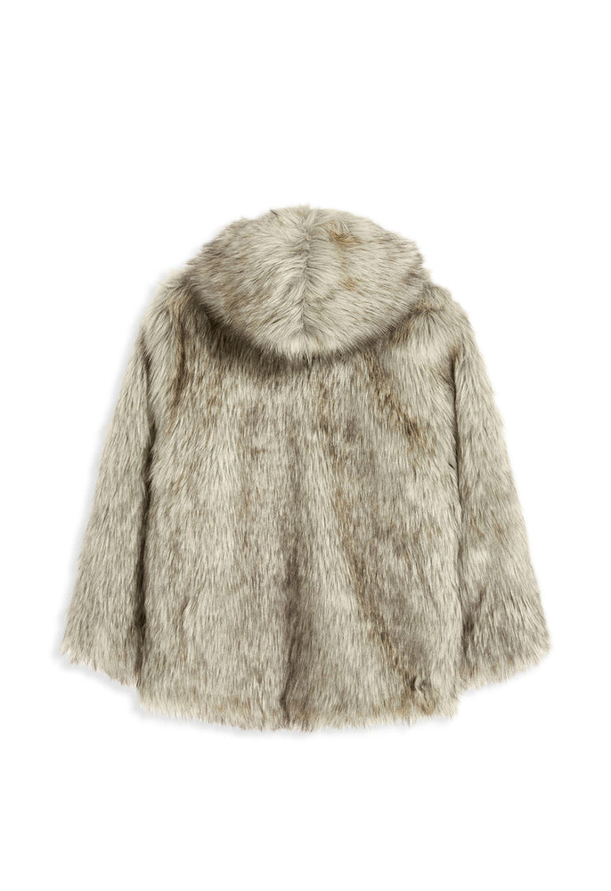 
                  
                    OPEN YY REVERSIBLE FAUX FUR HOOD JACKET BEIGE
                  
                