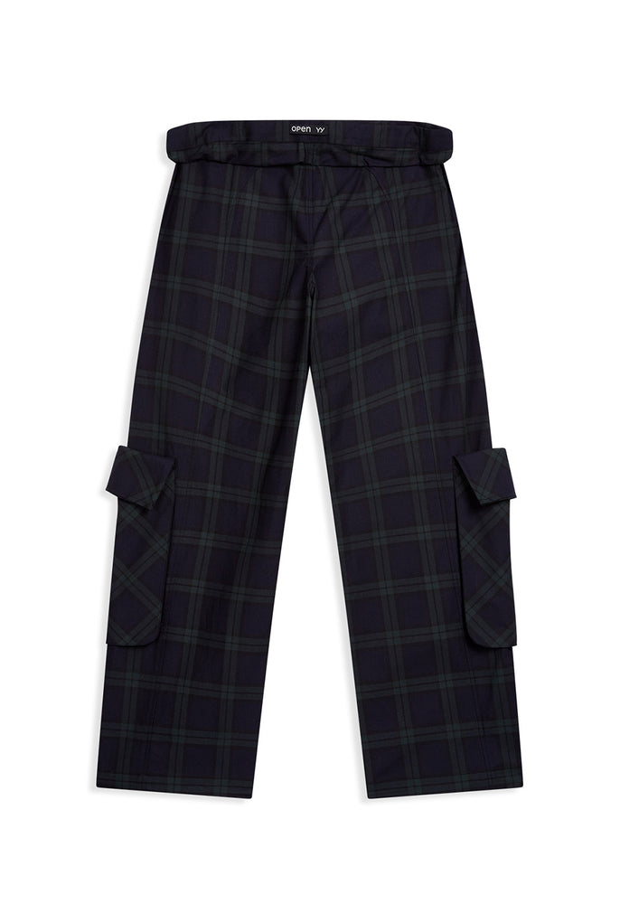 
                  
                    OPEN YY ROLLED WAIST TARTAN CARGO PANTS GREEN
                  
                