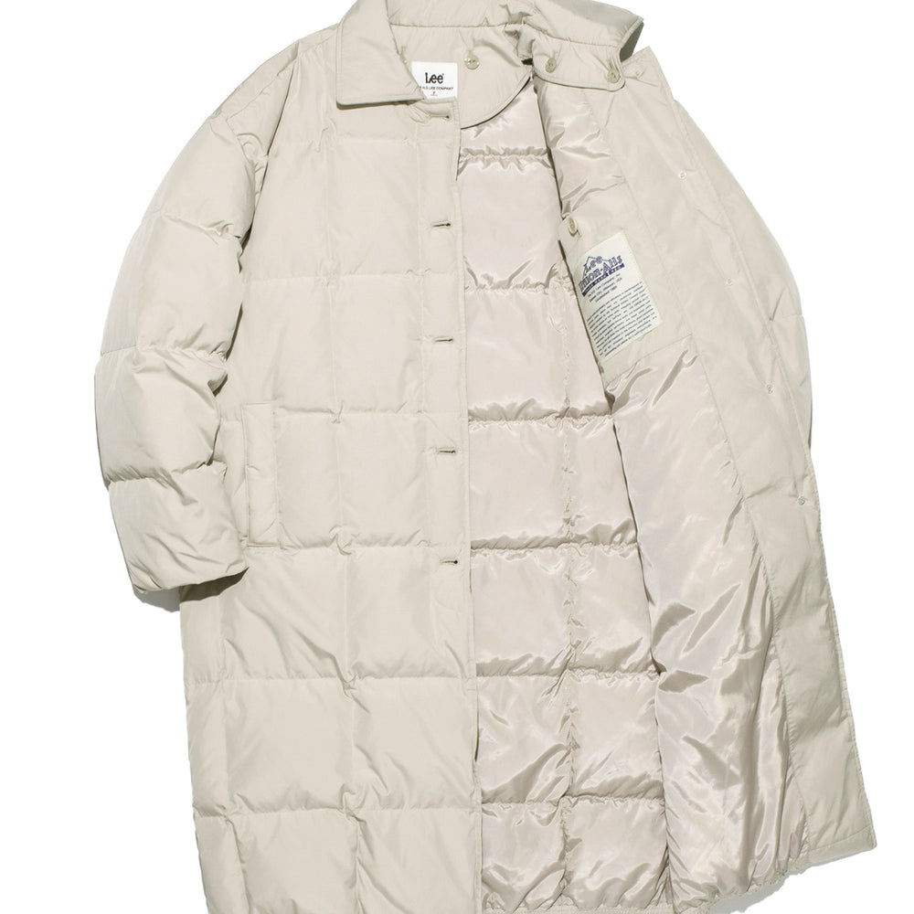 LEE Long Light Down Coat Beige