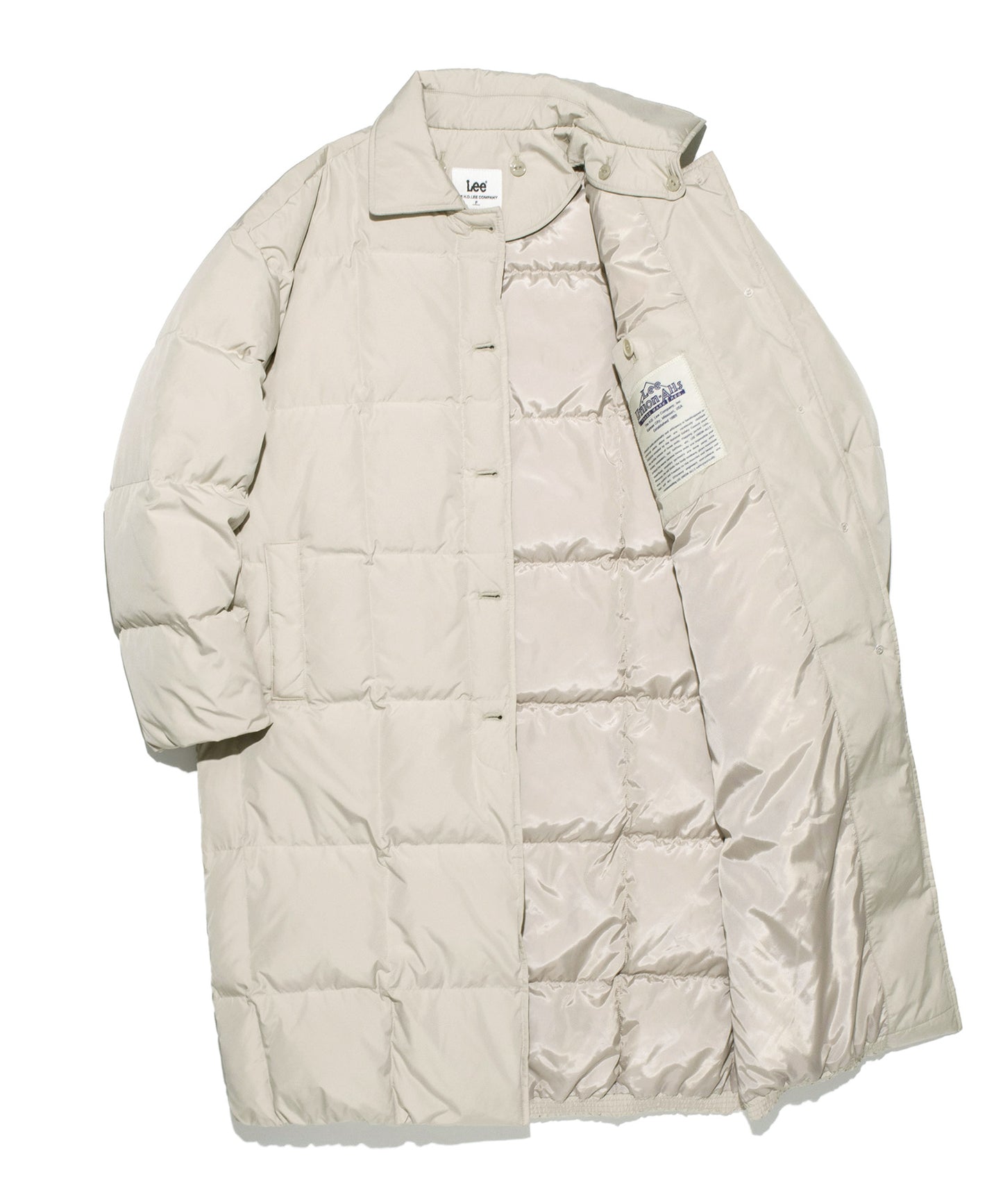 LEE Long Light Down Coat Beige