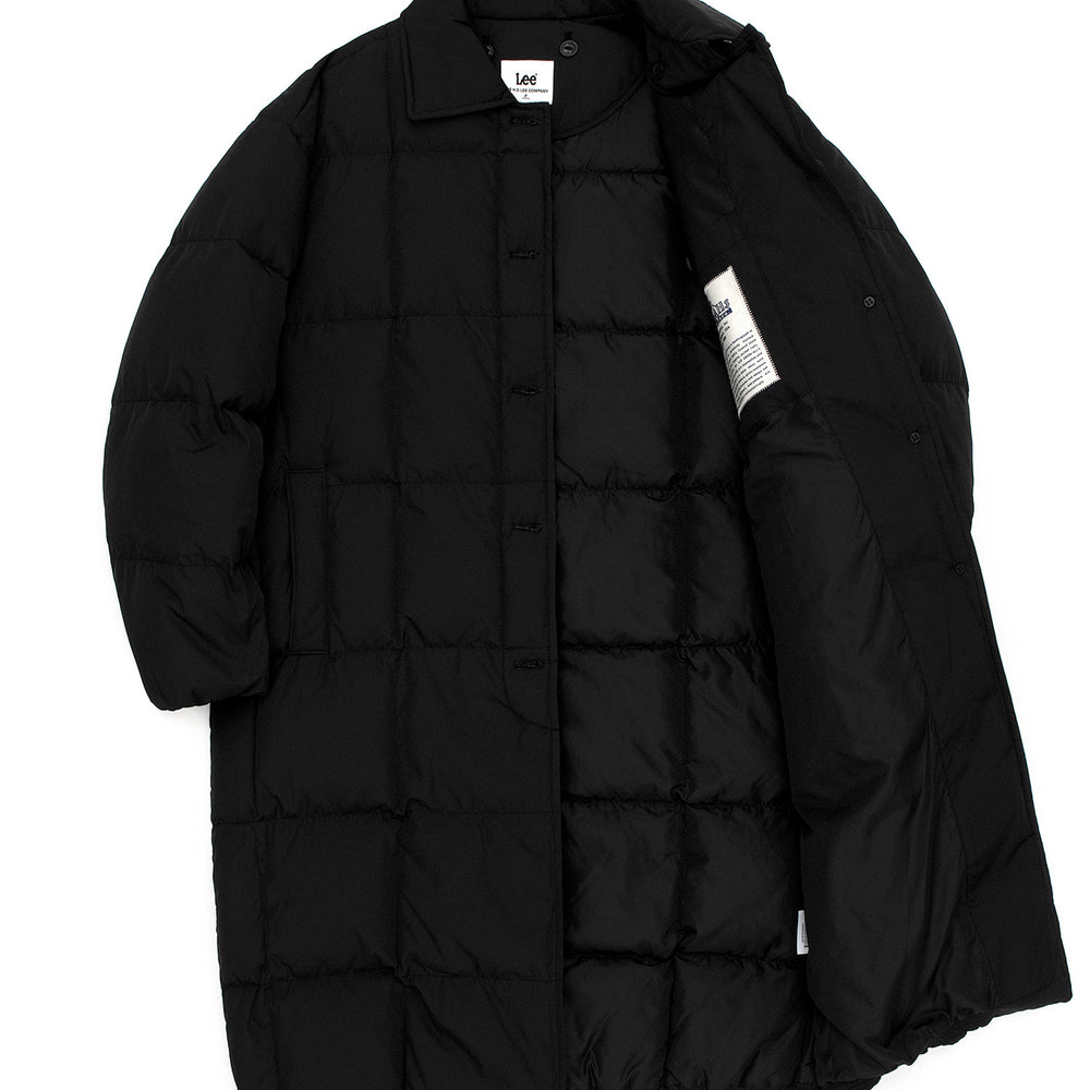 LEE Long Light Down Coat Black