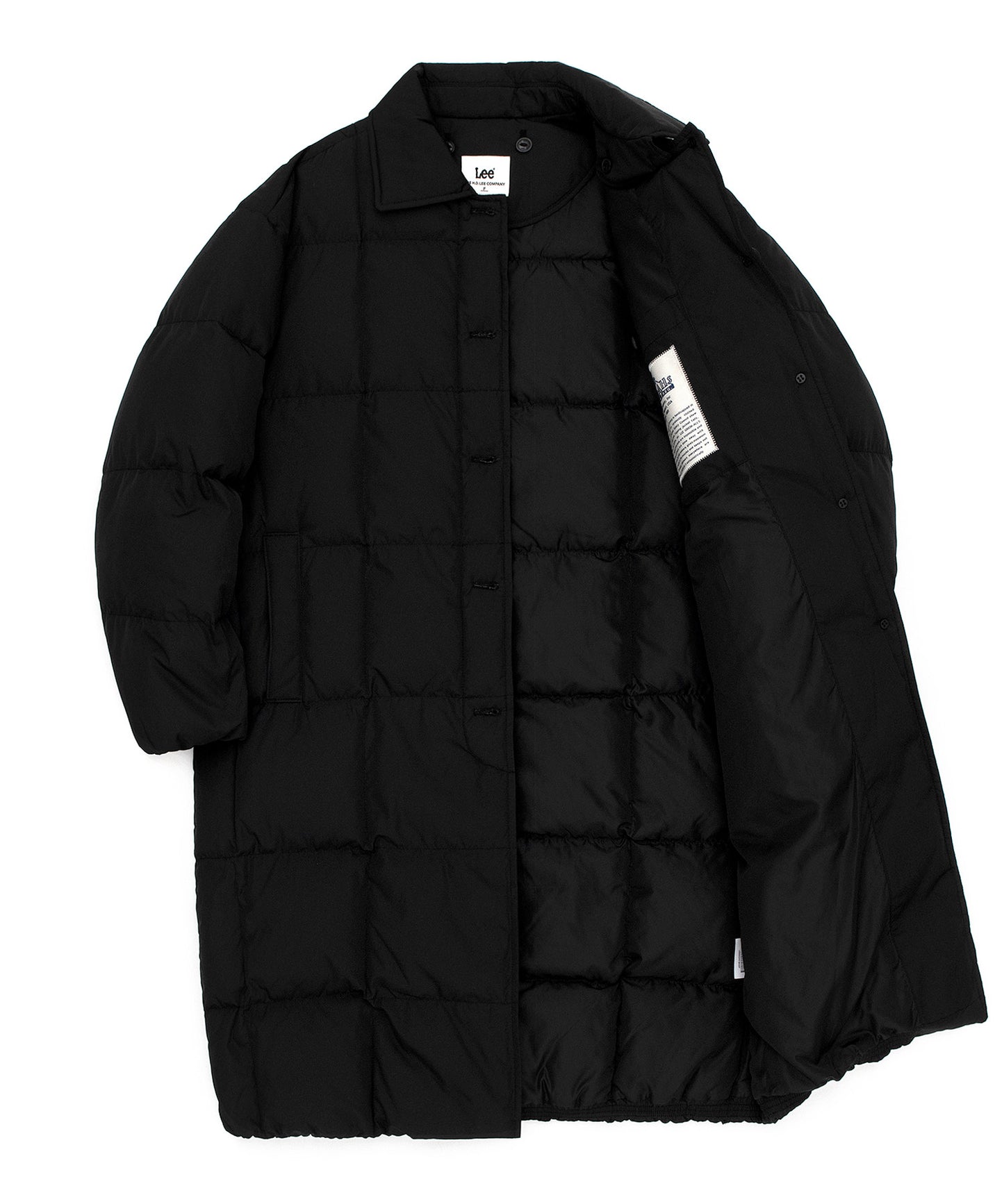 LEE Long Light Down Coat Black