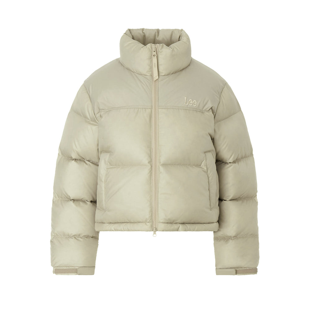 LEE Women Crop Short Down Jacket Beige