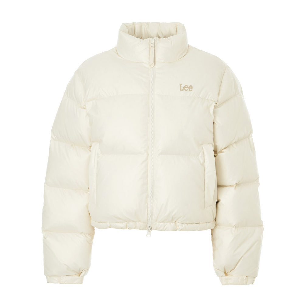 LEE Women Glossy Short Down Jacket Ivory