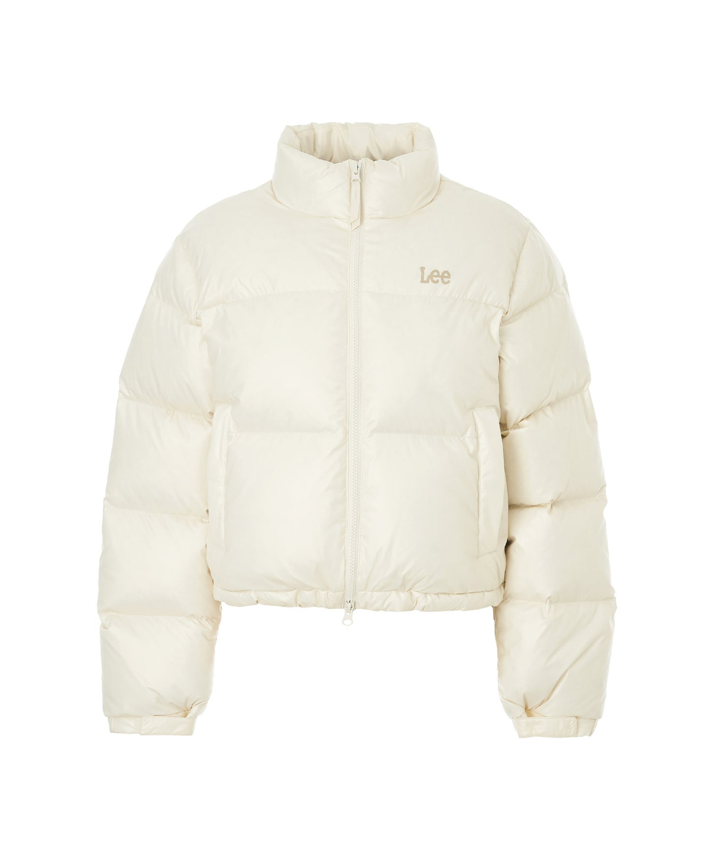 LEE Women Glossy Short Down Jacket Ivory