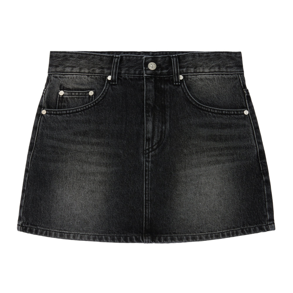 
                      
                        DENIM MINI SKIRT - BLACK
                      
                    