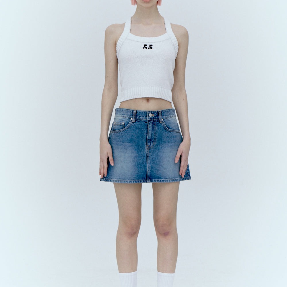 DENIM MINI SKIRT - BLUE