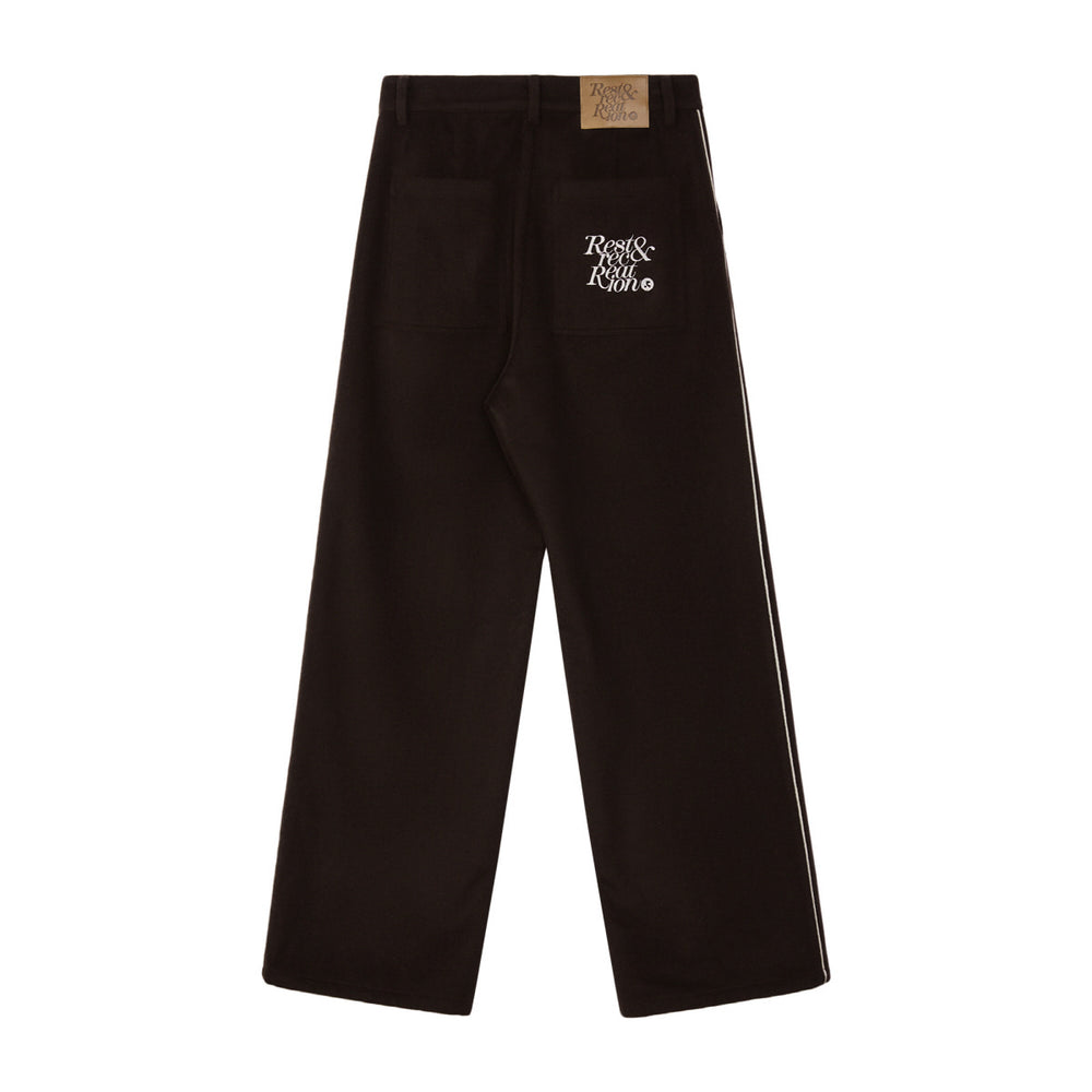 
                  
                    PIPING WOOL PANTS - BROWN
                  
                