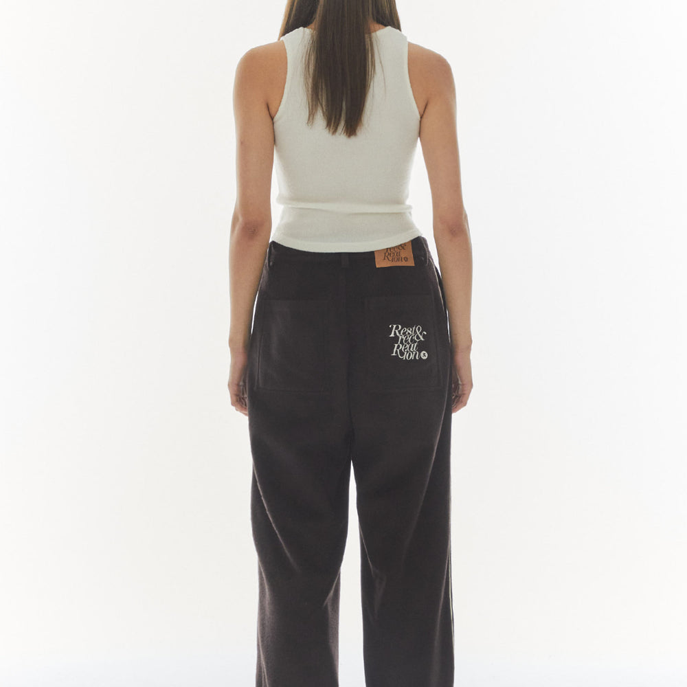 
                  
                    PIPING WOOL PANTS - BROWN
                  
                